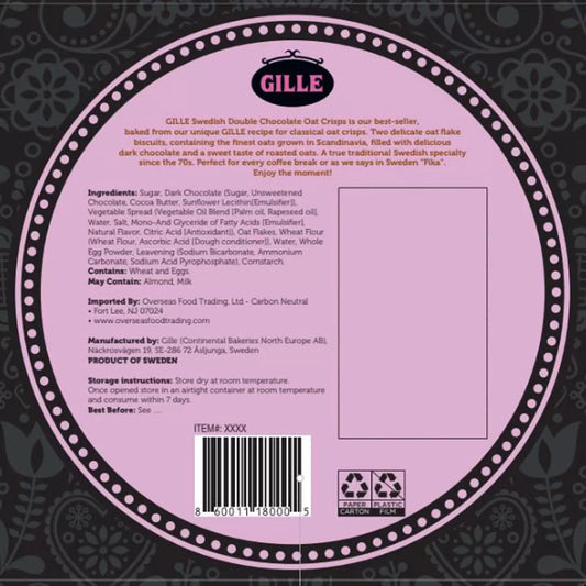 Gille Double Chocolate Oat Crisps, 600g