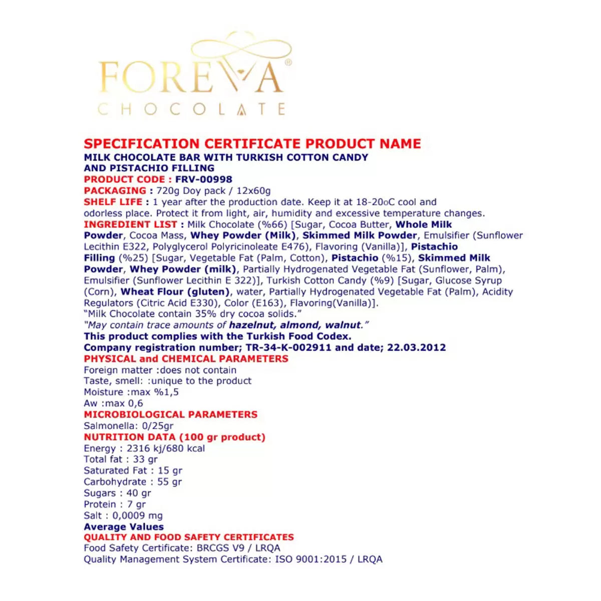 Evadore Angel Hair Chocolate, 12x60g