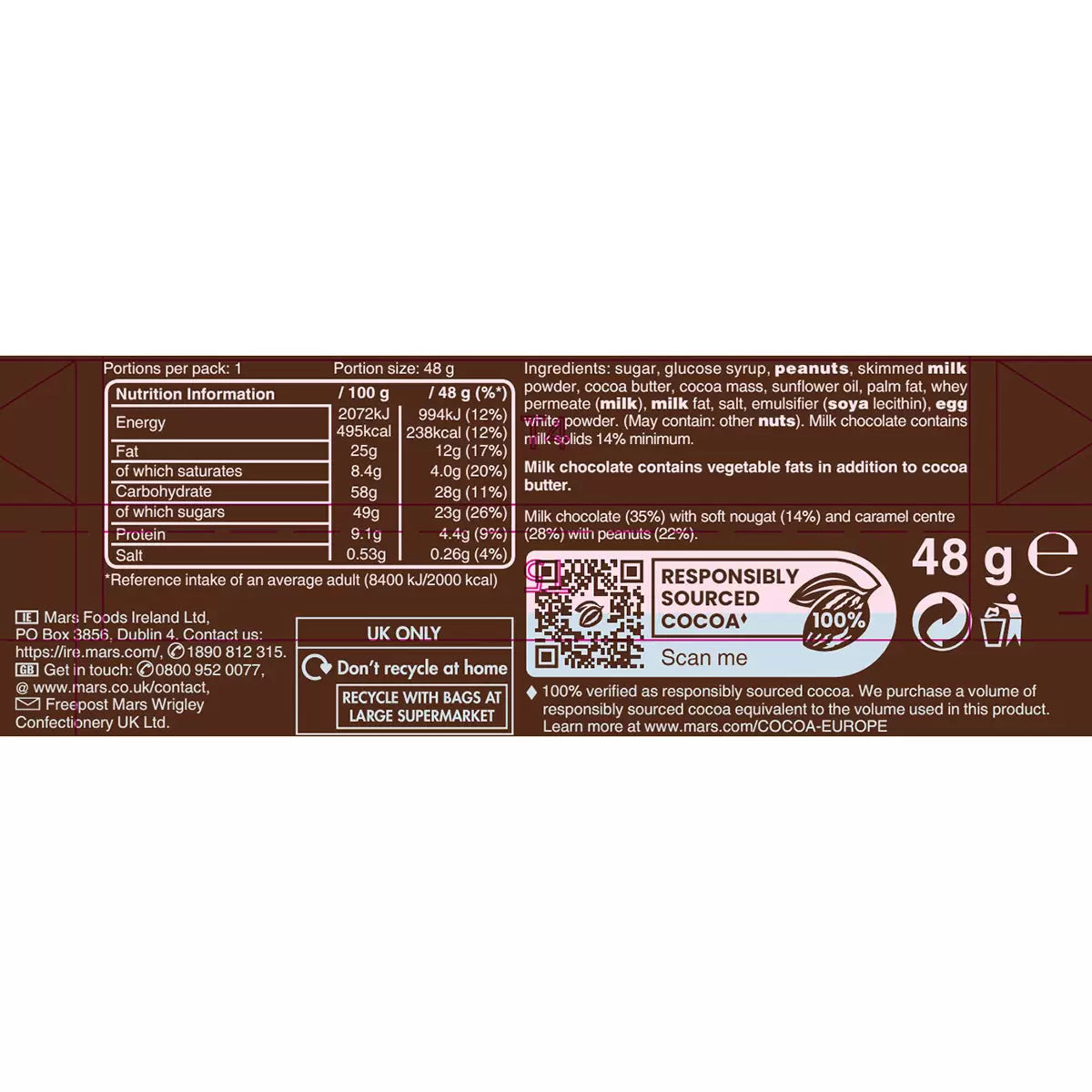 Snickers Bar, 48 x 48g