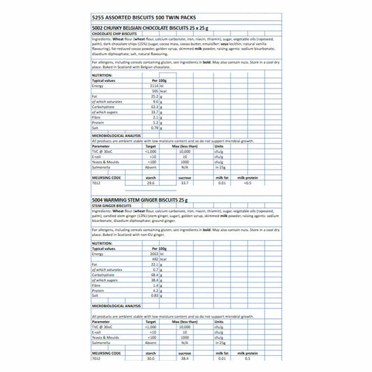Walkers Assorted Biscuits Mini Packs 100x25g