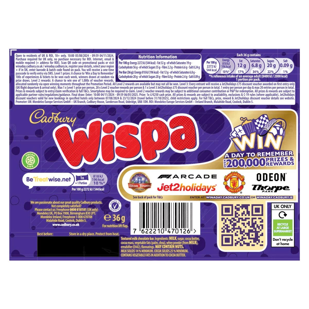 CADBURY Wispa 48x36g