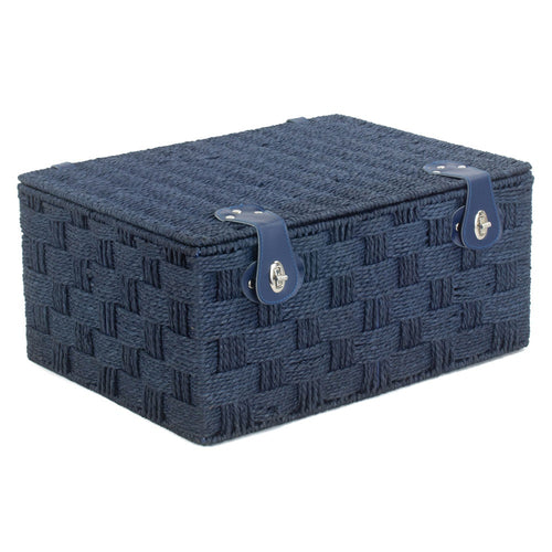 Twisted Blue Paper Storage Basket