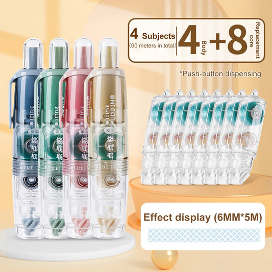 12Pcs/Set Transparent Dot Dispensing Double-sided Tape Replaceable