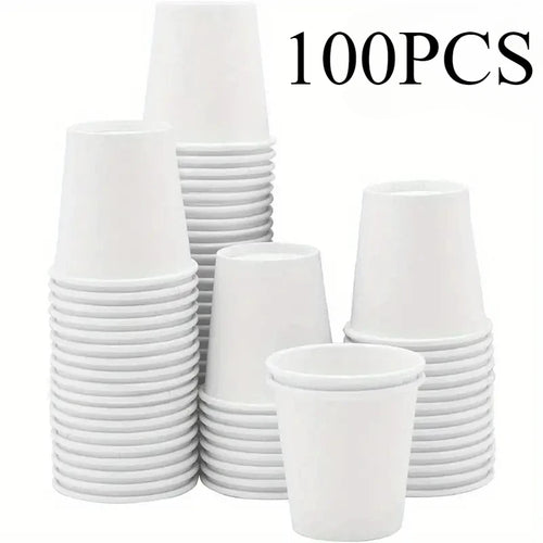 50/100PCS Disposable Small Paper Cups Thickened Durable Disposable