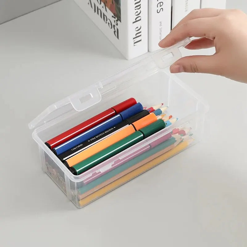 Large Capacity Transparent Stationery Case Pencil Storage Colour