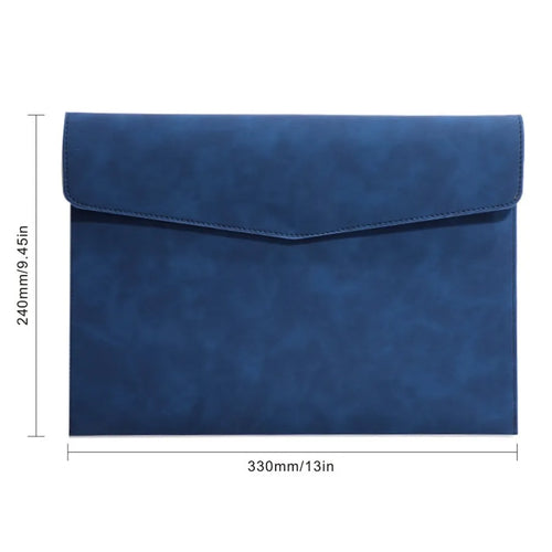 PU Leather A4 Document Bag, 7 Colors, File Folder for Office & Travel,