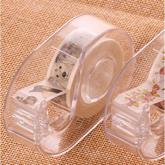 Portable Paper Tape Cutter 1.5CM Hand Tape Holder Storage Cutting Seat