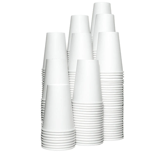 50/500/1000pcs Disposable Paper Cups 210ml Solid Color Paper Cups