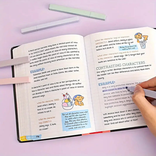 12pcs colorful Aesthetic Highlighters Cute Assorted Random Colors, No