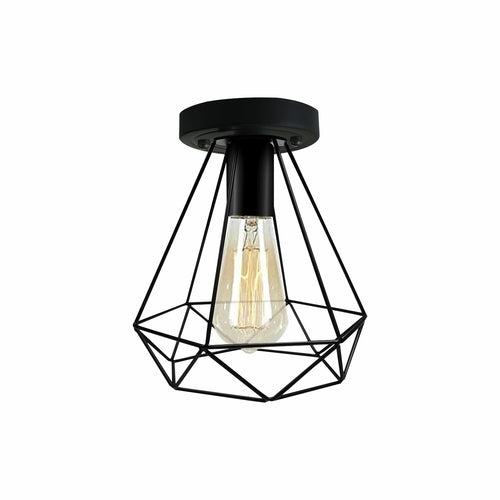 Industrial Black Wire Light Shade ceiling flush Lighting~1002