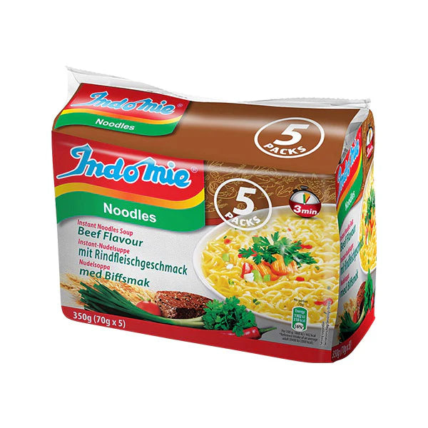 Indomie Beef 5 Pack Noodles 350g