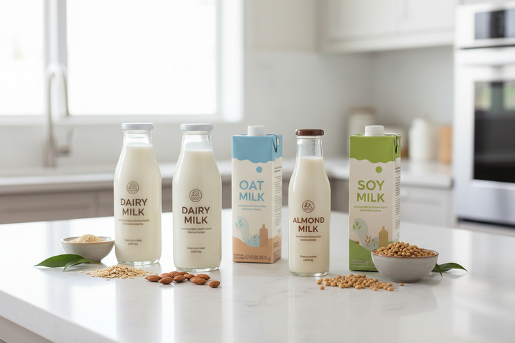 Milk & Plant-Based Alternatives (Soy, Oat, Almond, etc.)