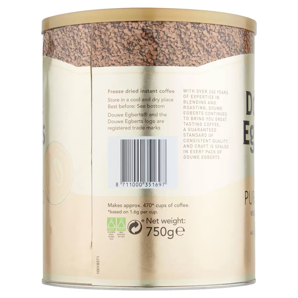 Douwe Egberts Pure Gold Instant Coffee 750g