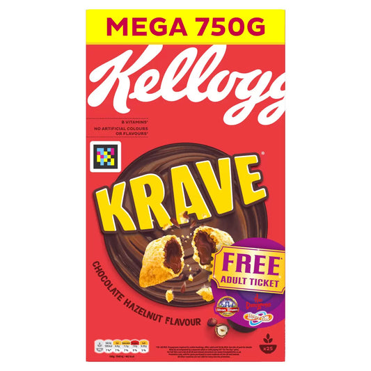 Kellogg's Krave Chocolate Hazelnut, 2x750g