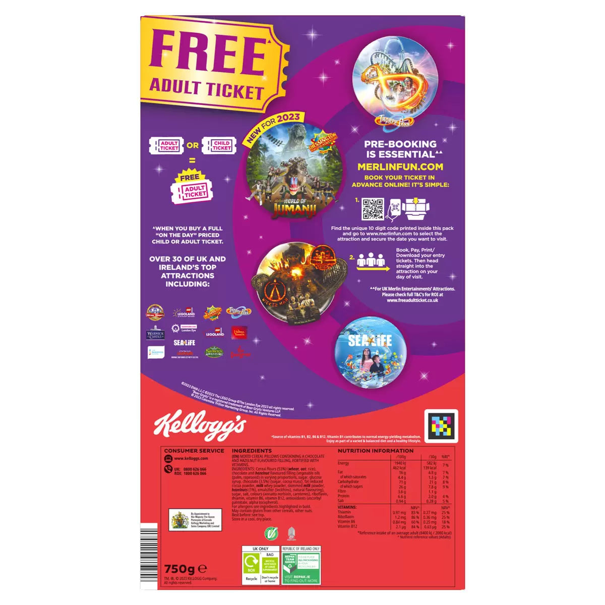 Kellogg's Krave Chocolate Hazelnut, 2x750g