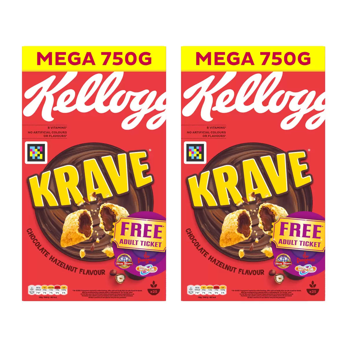 Kellogg's Krave Chocolate Hazelnut, 2x750g