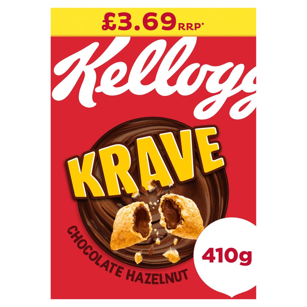 Kellogg's Krave Chocolate Hazelnut Breakfast Cereal 6x410g