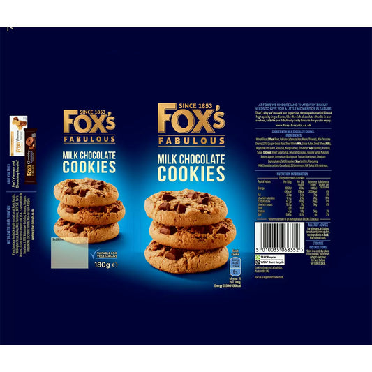 Fox's Fabulous Cookies Assortment, 8 x 180g