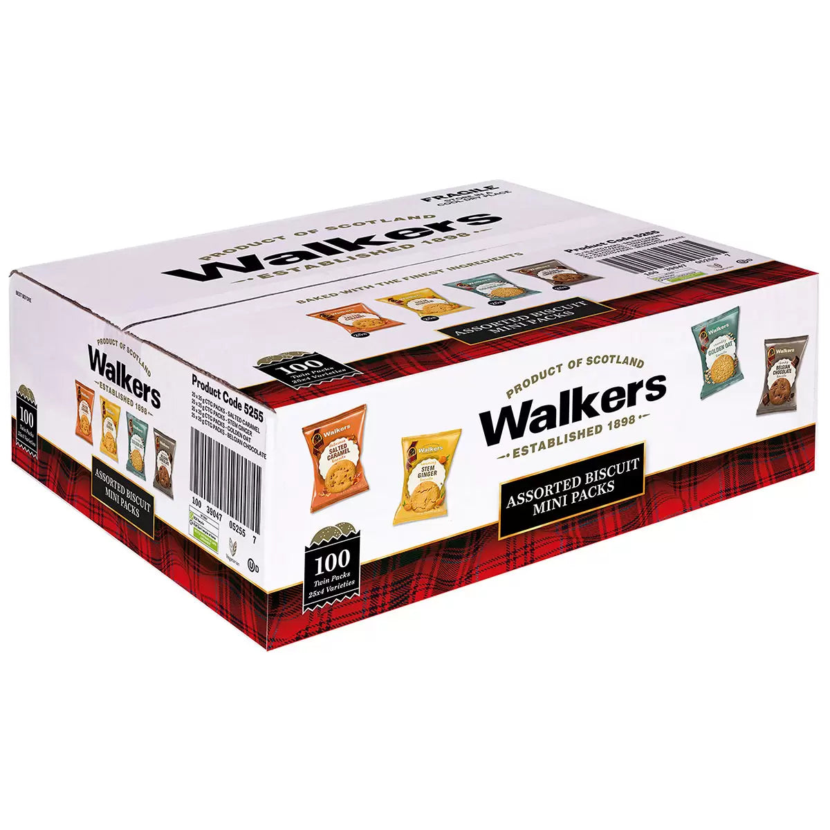 Walkers Assorted Biscuits Mini Packs 100x25g