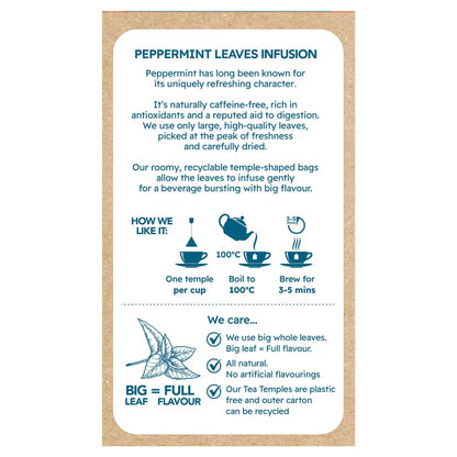 Cafe Tea 100% Peppermint Leaves Teabags, 240 Pack