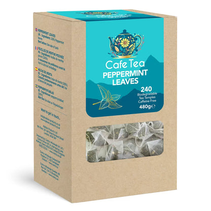 Cafe Tea 100% Peppermint Leaves Teabags, 240 Pack