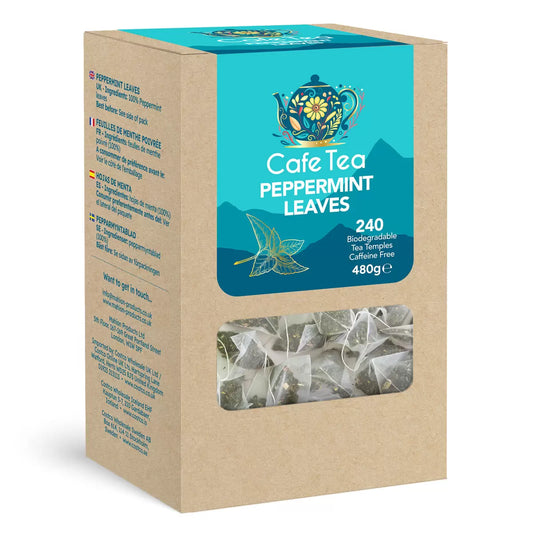 Cafe Tea 100% Peppermint Leaves Teabags, 240 Pack