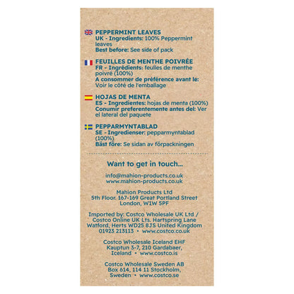 Cafe Tea 100% Peppermint Leaves Teabags, 240 Pack