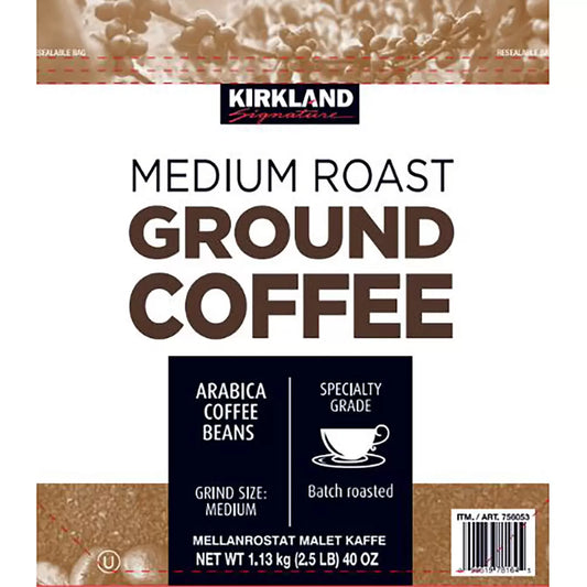 Kirkland Signature Ground Coffee Medium Roast, 1.13kg