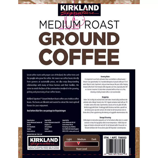 Kirkland Signature Ground Coffee Medium Roast, 1.13kg