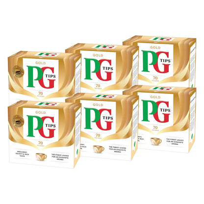PG Tips Gold Tea Bags, 6 x 70 Pack