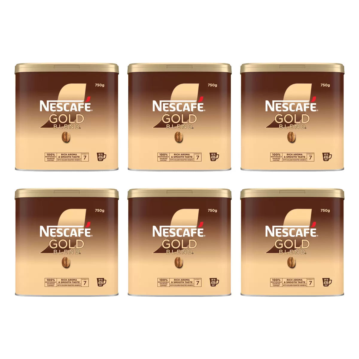 Nescafé Gold Blend Coffee Granules, 6 x 750g