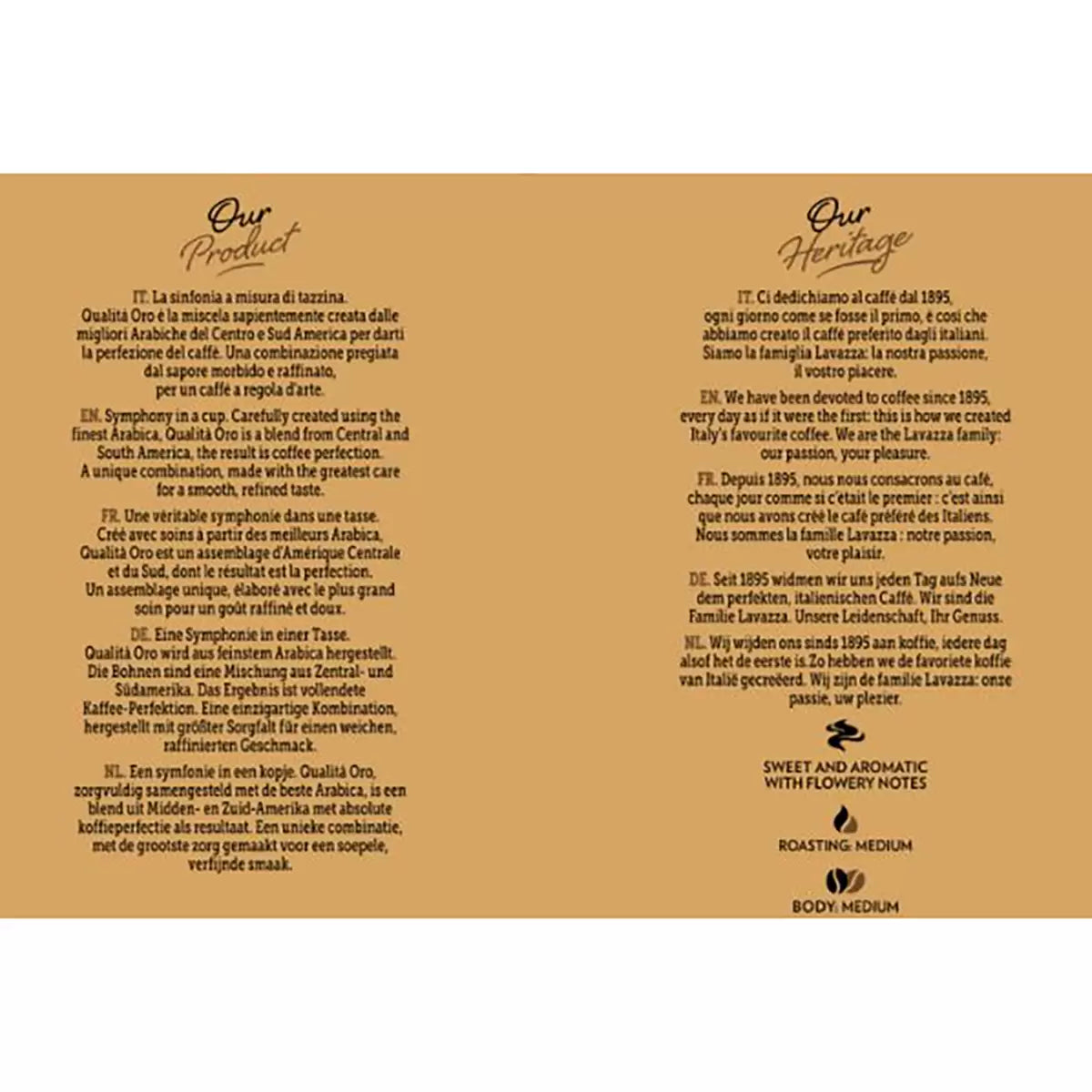 Lavazza Qualita Oro Arabica Ground Coffee, 4 x 250g