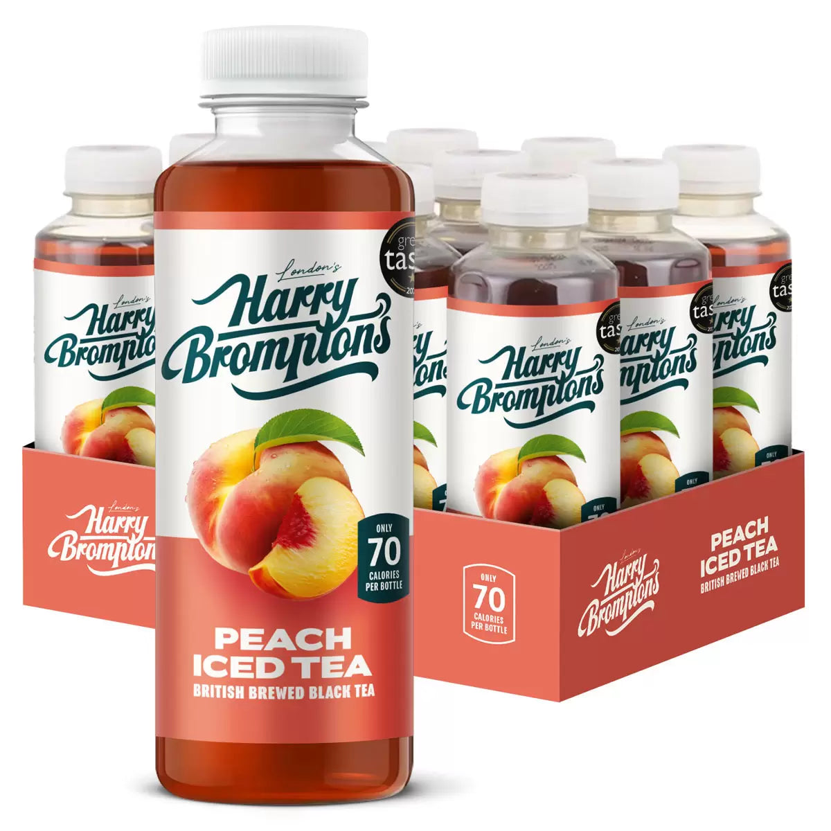 Harry Brompton's Peach Iced Tea, 12 x 500ml