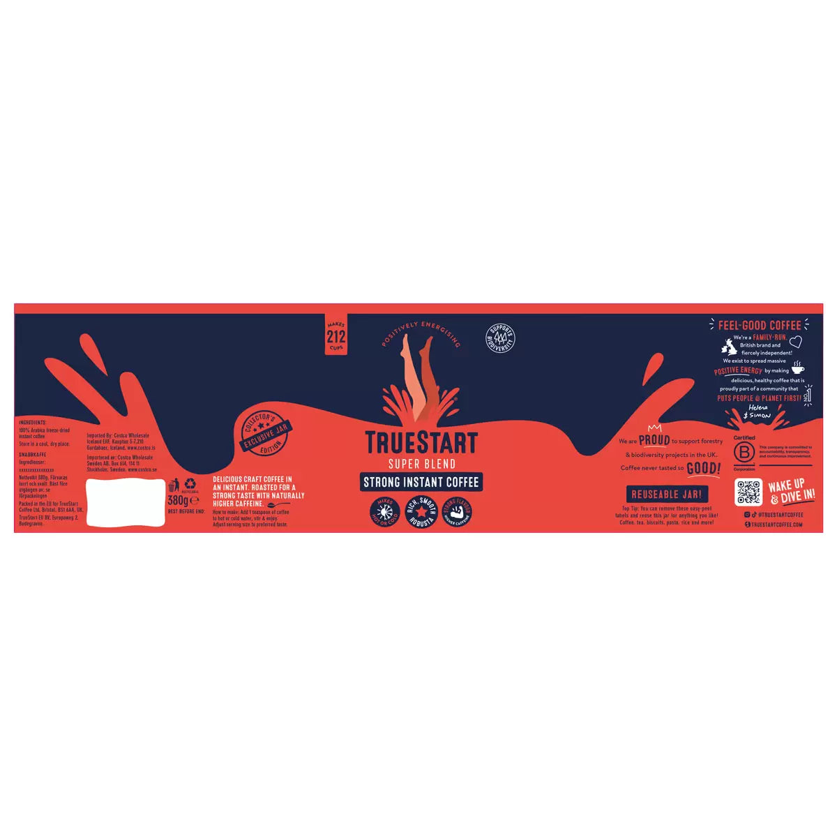 TrueStart 100% Robusta Super Blend Instant Coffee, 380g