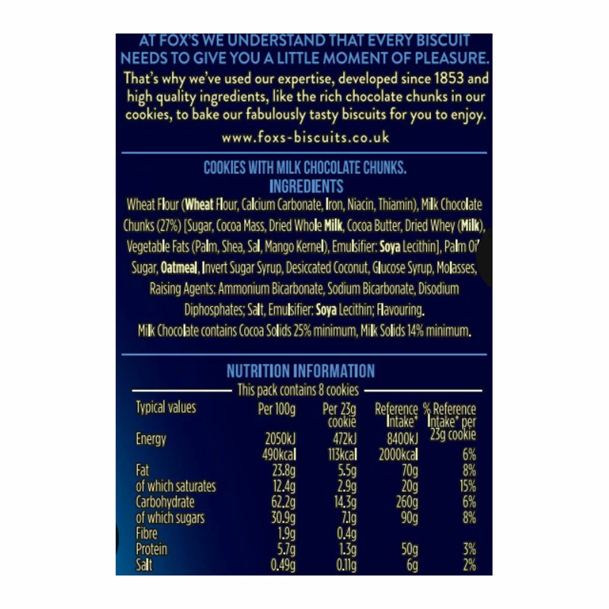 Fox's Fabulous Cookies Assortment, 8 x 180g