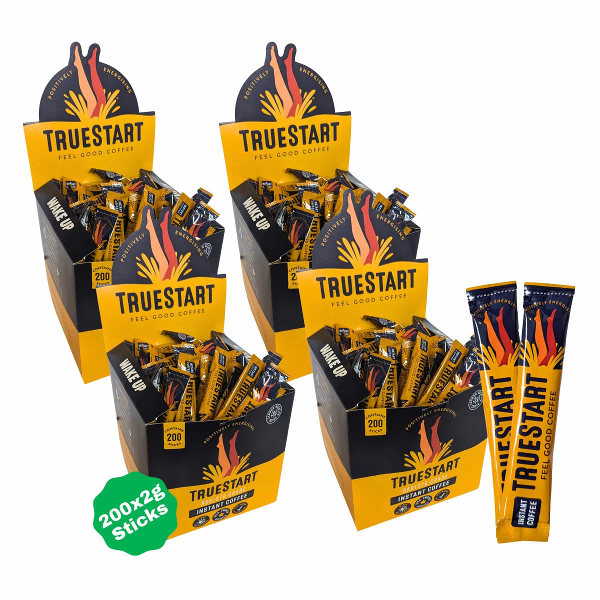 TrueStart Barista Grade Instant Coffee Sticks 4x200x2g