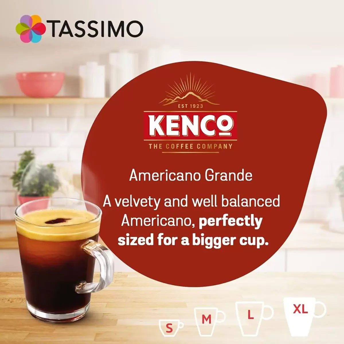 Tassimo Kenco Americano Grande XL Coffee Pods, 80 Servings