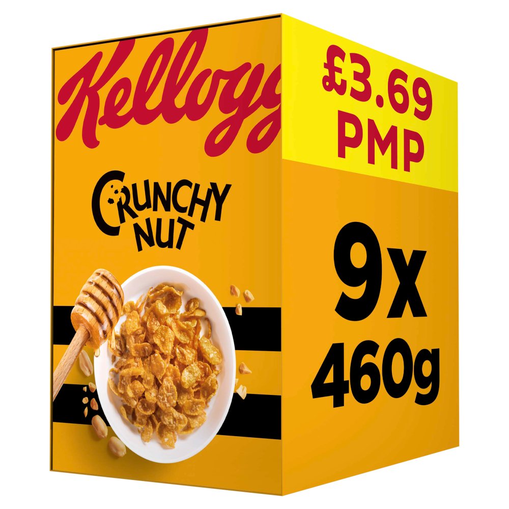 Kellogg's Crunchy Nut Breakfast Cereal 9x460g