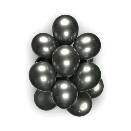 GSD Black Metallic Balloons 1x12pcs image 0