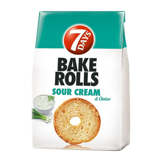 7Days Sour Cream & Onion Bake Rolls 12x80g