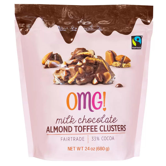 OMG! Milk Chocolate Almond Toffee Clusters, 680g