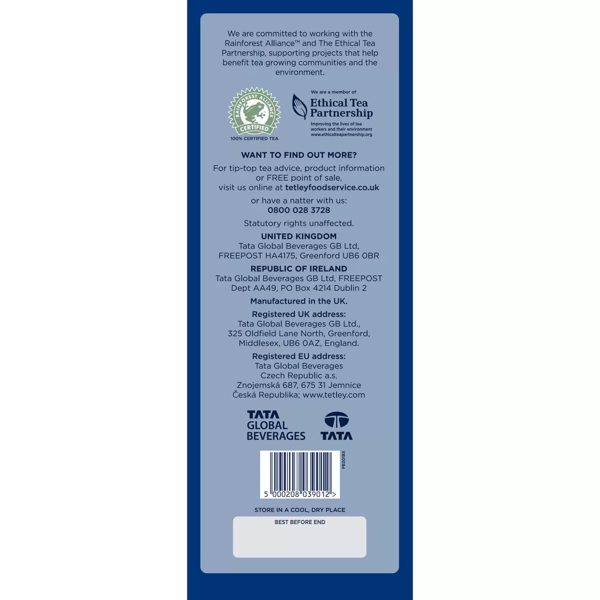 Tetley 1 Cup Tea Bags, 4 x 1100 Pack