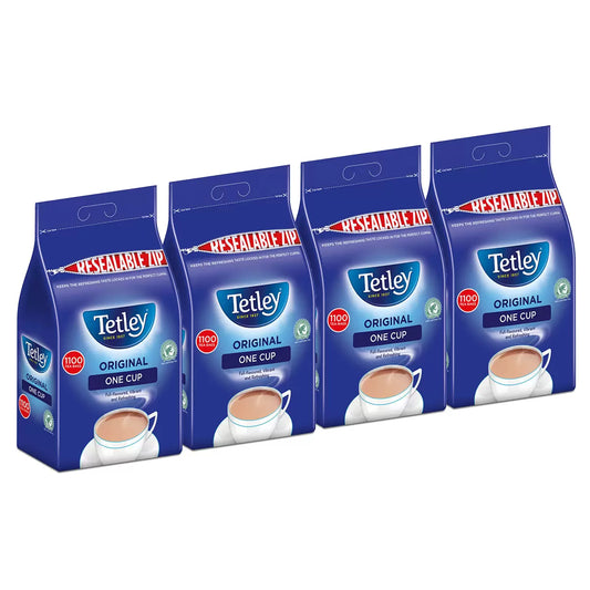 Tetley 1 Cup Tea Bags, 4 x 1100 Pack