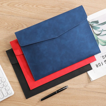 PU Leather A4 Document Bag, 7 Colors, File Folder for Office & Travel,