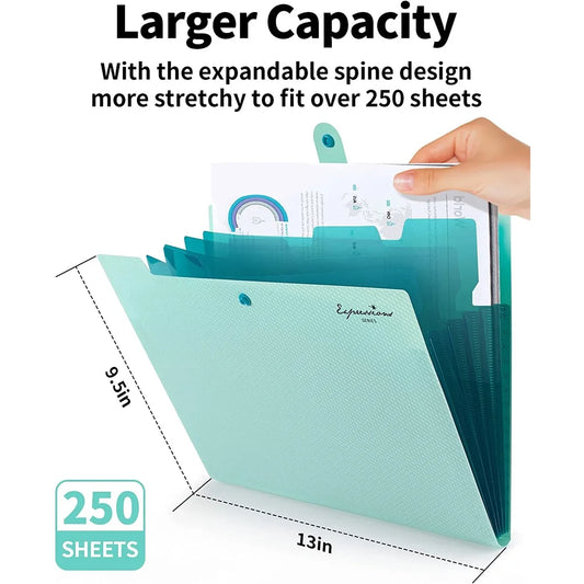 Expanding File Folder,5 Pocket Folders for Documents,Portable Paper