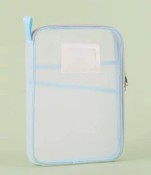 A4 Stationery Storage Bag – Double-Layer Mesh Zipper Bag with Large Capacity