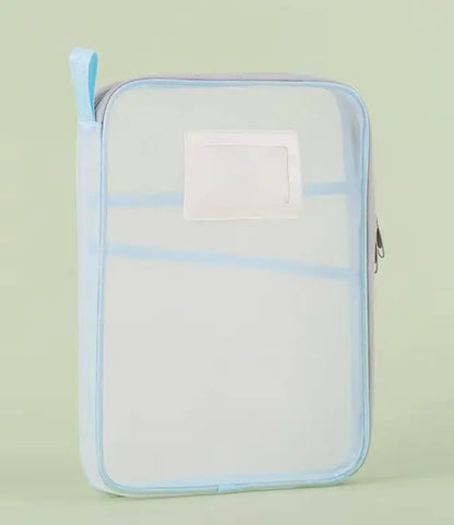 A4 Stationery Storage Bag – Double-Layer Mesh Zipper Bag with Large Capacity