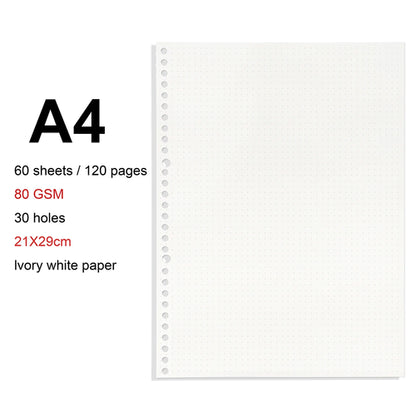 A4/B5/A5 Loose Leaf Refill Binder Notebook Blank/Line/Grid/Cornell