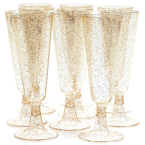 10/20/30pcs Disposable Cups Clear Plastic Champagne Flutes Bar Cups