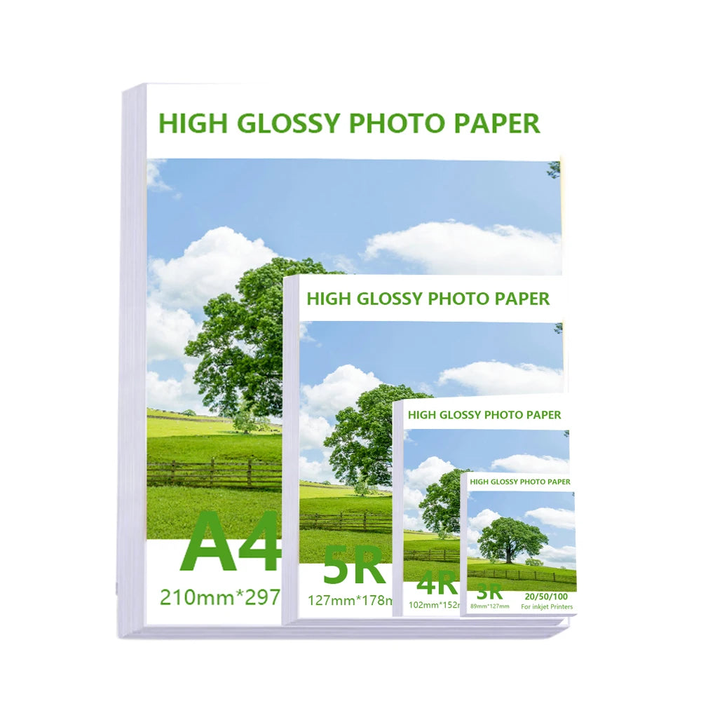 Multi Specification High Gloss Photo Paper 3R 4R 5R A4 Photo Printing